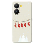 For Xiaomi Redmi Turbo 4 5G  /  Poco X7 Pro 5G Case Christmas Stockings Pattern Printing Straight Edge TPU Phone Back Cover