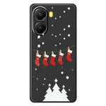 For Xiaomi Redmi Turbo 4 5G  /  Poco X7 Pro 5G Case Christmas Stockings Pattern Printing Straight Edge TPU Phone Back Cover