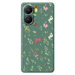 Xiaomi Redmi Turbo 4 5G / Poco X7 Pro 5G-skal Litet blommigt lövmönster tryck rak kant TPU-mobilbaksida