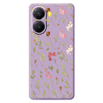 Xiaomi Redmi Turbo 4 5G / Poco X7 Pro 5G-skal Litet blommigt lövmönster tryck rak kant TPU-mobilbaksida