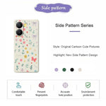 For Xiaomi Redmi Turbo 4 5G  /  Poco X7 Pro 5G Case Floral Bow Pattern Printing Straight Edge TPU Phone Back Cover