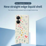 For Xiaomi Redmi Turbo 4 5G  /  Poco X7 Pro 5G Case Floral Bow Pattern Printing Straight Edge TPU Phone Back Cover