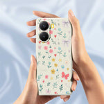 For Xiaomi Redmi Turbo 4 5G  /  Poco X7 Pro 5G Case Floral Bow Pattern Printing Straight Edge TPU Phone Back Cover