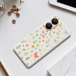 For Xiaomi Redmi Turbo 4 5G  /  Poco X7 Pro 5G Case Floral Bow Pattern Printing Straight Edge TPU Phone Back Cover