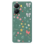 For Xiaomi Redmi Turbo 4 5G  /  Poco X7 Pro 5G Case Floral Bow Pattern Printing Straight Edge TPU Phone Back Cover