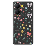 For Xiaomi Redmi Turbo 4 5G  /  Poco X7 Pro 5G Case Floral Bow Pattern Printing Straight Edge TPU Phone Back Cover