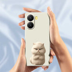 For Xiaomi Redmi Turbo 4 5G  /  Poco X7 Pro 5G Case Angry Cat Pattern Printing Straight Edge TPU Phone Back Cover