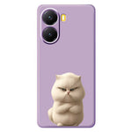 For Xiaomi Redmi Turbo 4 5G  /  Poco X7 Pro 5G Case Angry Cat Pattern Printing Straight Edge TPU Phone Back Cover