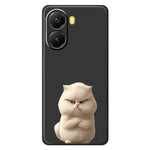 For Xiaomi Redmi Turbo 4 5G  /  Poco X7 Pro 5G Case Angry Cat Pattern Printing Straight Edge TPU Phone Back Cover
