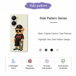For Xiaomi Redmi Turbo 4 5G  /  Poco X7 Pro 5G Case Cool Bear Pattern Printing Straight Edge TPU Phone Back Cover