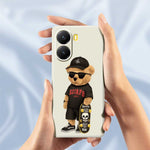 For Xiaomi Redmi Turbo 4 5G  /  Poco X7 Pro 5G Case Cool Bear Pattern Printing Straight Edge TPU Phone Back Cover