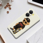 For Xiaomi Redmi Turbo 4 5G  /  Poco X7 Pro 5G Case Cool Bear Pattern Printing Straight Edge TPU Phone Back Cover