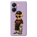 For Xiaomi Redmi Turbo 4 5G  /  Poco X7 Pro 5G Case Cool Bear Pattern Printing Straight Edge TPU Phone Back Cover
