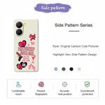 For Xiaomi Redmi Turbo 4 5G  /  Poco X7 Pro 5G Case Pink Elements Pattern Printing Straight Edge TPU Phone Back Cover
