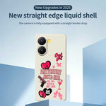 For Xiaomi Redmi Turbo 4 5G  /  Poco X7 Pro 5G Case Pink Elements Pattern Printing Straight Edge TPU Phone Back Cover