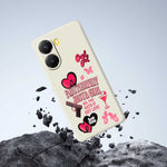 For Xiaomi Redmi Turbo 4 5G  /  Poco X7 Pro 5G Case Pink Elements Pattern Printing Straight Edge TPU Phone Back Cover