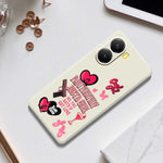 For Xiaomi Redmi Turbo 4 5G  /  Poco X7 Pro 5G Case Pink Elements Pattern Printing Straight Edge TPU Phone Back Cover