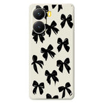 For Xiaomi Redmi Turbo 4 5G  /  Poco X7 Pro 5G Case Black Bow Pattern Printing Straight Edge TPU Phone Back Cover