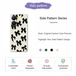 For Xiaomi Redmi Turbo 4 5G  /  Poco X7 Pro 5G Case Black Bow Pattern Printing Straight Edge TPU Phone Back Cover