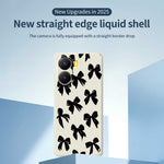 For Xiaomi Redmi Turbo 4 5G  /  Poco X7 Pro 5G Case Black Bow Pattern Printing Straight Edge TPU Phone Back Cover