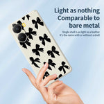 For Xiaomi Redmi Turbo 4 5G  /  Poco X7 Pro 5G Case Black Bow Pattern Printing Straight Edge TPU Phone Back Cover