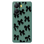 For Xiaomi Redmi Turbo 4 5G  /  Poco X7 Pro 5G Case Black Bow Pattern Printing Straight Edge TPU Phone Back Cover