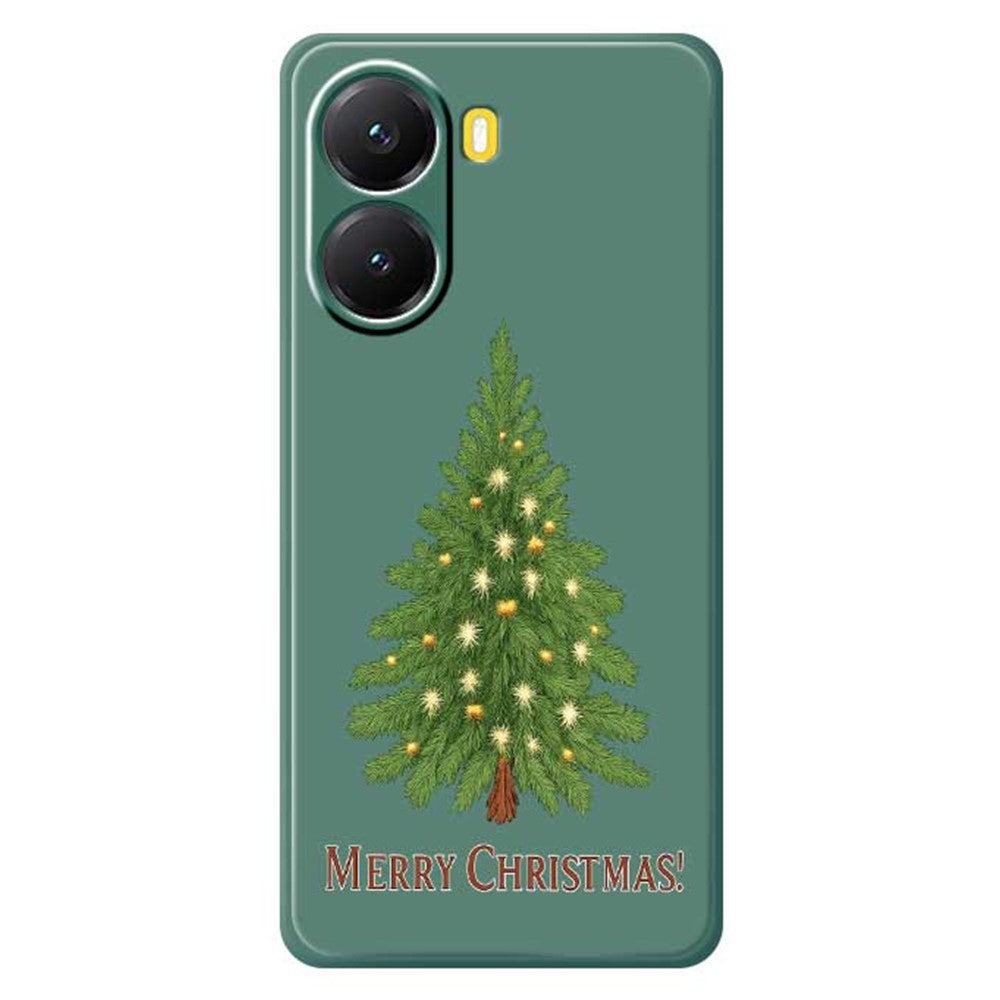 Xiaomi Redmi Turbo 4 5G / Poco X7 Pro 5G-skal med julgransmönster och rak kant i TPU-fodral