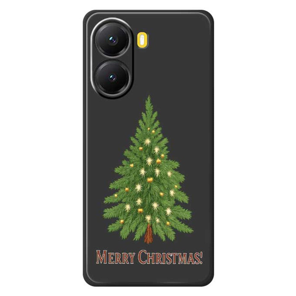 Xiaomi Redmi Turbo 4 5G / Poco X7 Pro 5G-skal med julgransmönster och rak kant i TPU-fodral