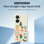 For Xiaomi Redmi Turbo 4 5G  /  Poco X7 Pro 5G Case Christmas Snowman Pattern Printing Straight Edge TPU Phone Back Cover