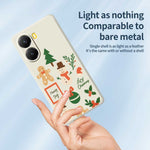For Xiaomi Redmi Turbo 4 5G  /  Poco X7 Pro 5G Case Christmas Snowman Pattern Printing Straight Edge TPU Phone Back Cover