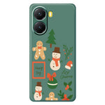 For Xiaomi Redmi Turbo 4 5G  /  Poco X7 Pro 5G Case Christmas Snowman Pattern Printing Straight Edge TPU Phone Back Cover