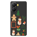For Xiaomi Redmi Turbo 4 5G  /  Poco X7 Pro 5G Case Christmas Snowman Pattern Printing Straight Edge TPU Phone Back Cover