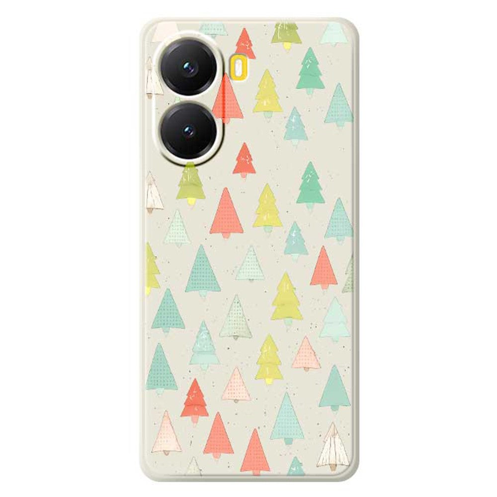 For Xiaomi Redmi Turbo 4 5G  /  Poco X7 Pro 5G Case Colorful Trees Pattern Printing Straight Edge TPU Phone Back Cover