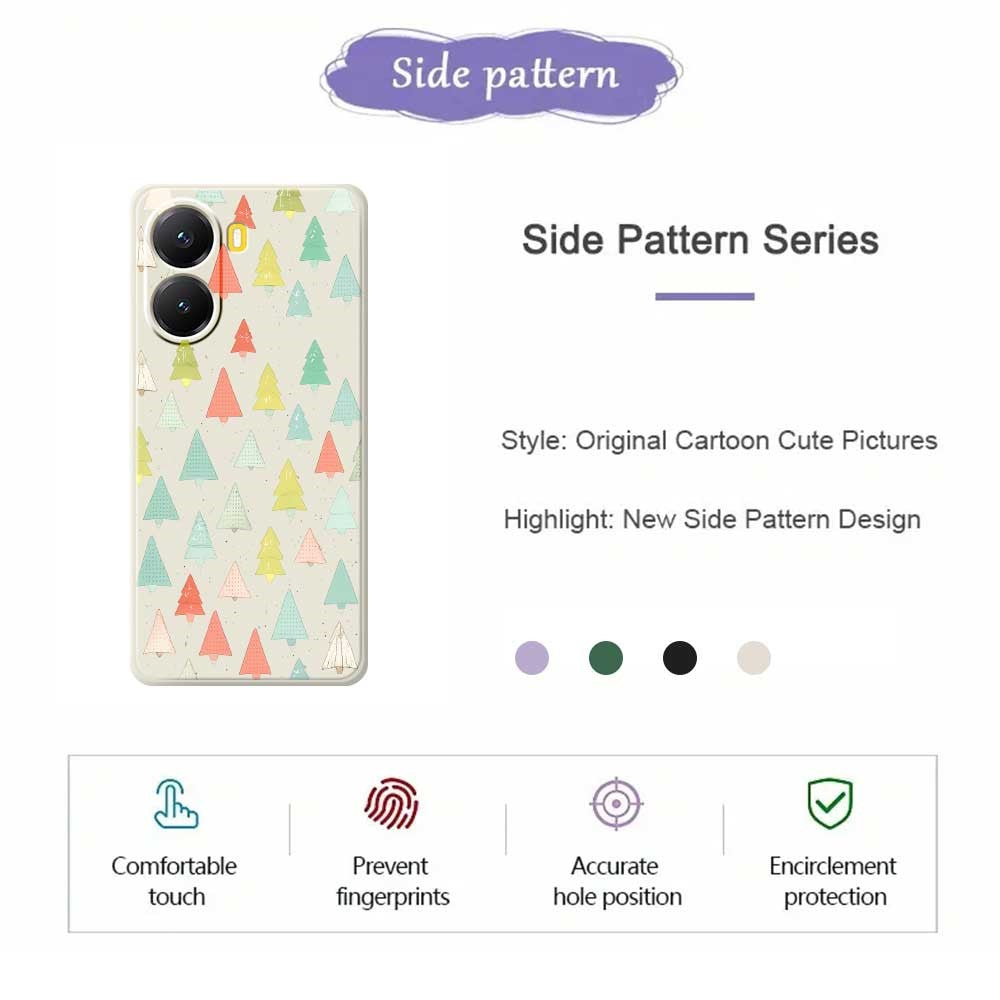 For Xiaomi Redmi Turbo 4 5G  /  Poco X7 Pro 5G Case Colorful Trees Pattern Printing Straight Edge TPU Phone Back Cover