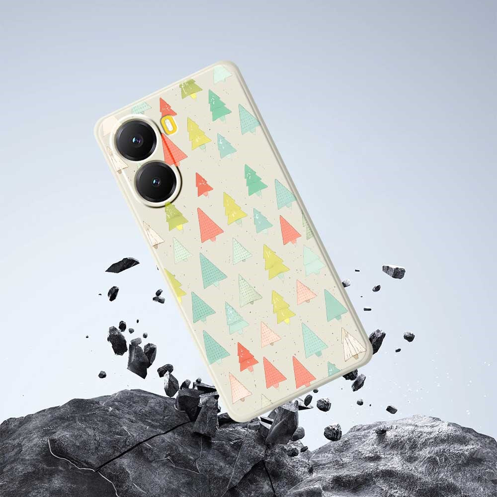 For Xiaomi Redmi Turbo 4 5G  /  Poco X7 Pro 5G Case Colorful Trees Pattern Printing Straight Edge TPU Phone Back Cover