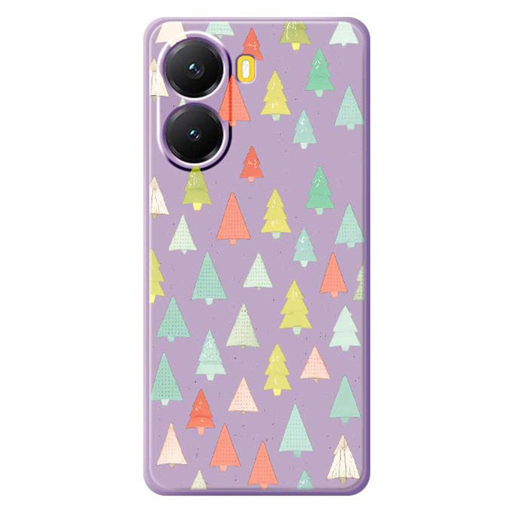 For Xiaomi Redmi Turbo 4 5G  /  Poco X7 Pro 5G Case Colorful Trees Pattern Printing Straight Edge TPU Phone Back Cover