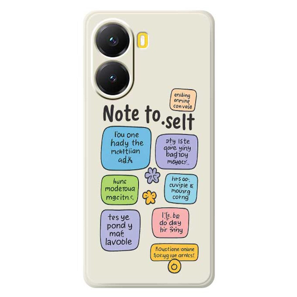 For Xiaomi Redmi Turbo 4 5G  /  Poco X7 Pro 5G Case Colored Sticky Notes Pattern Printing Straight Edge TPU Phone Back Cover