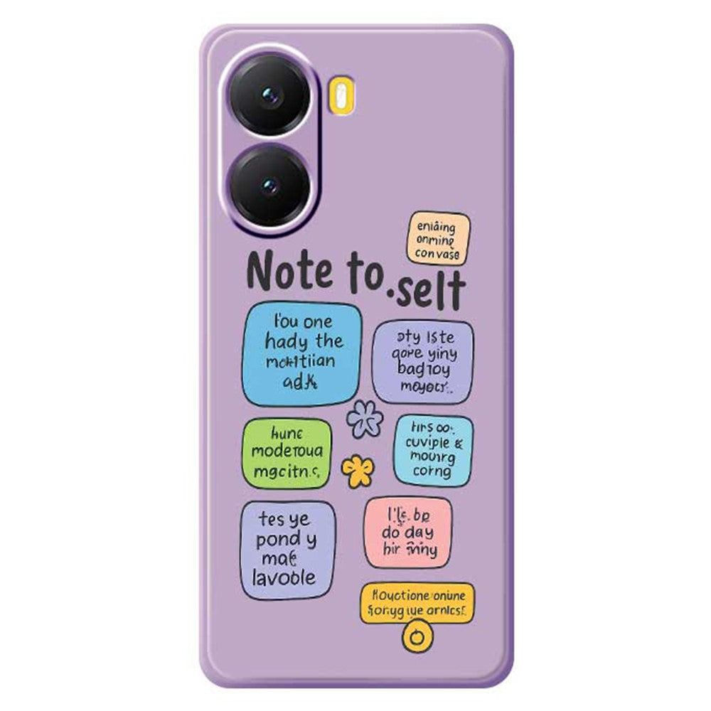 For Xiaomi Redmi Turbo 4 5G  /  Poco X7 Pro 5G Case Colored Sticky Notes Pattern Printing Straight Edge TPU Phone Back Cover