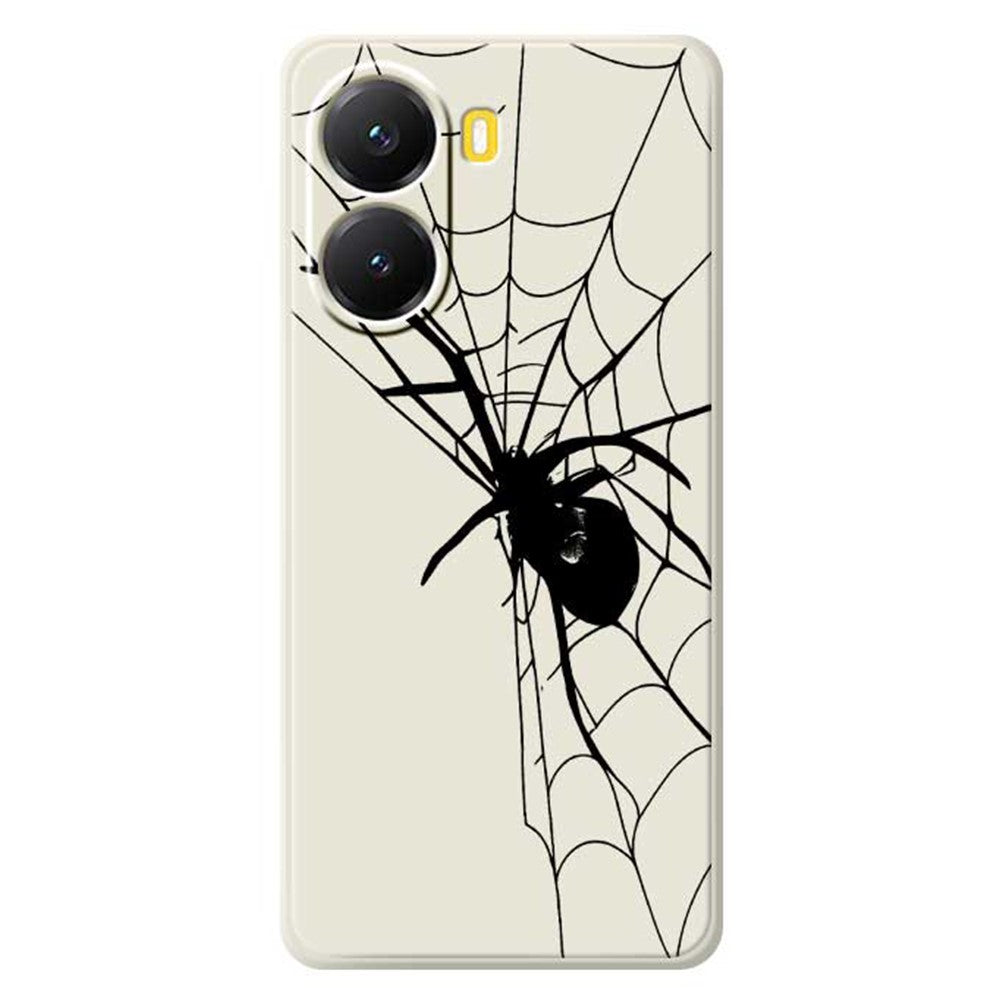 For Xiaomi Redmi Turbo 4 5G  /  Poco X7 Pro 5G Case Spider Pattern Printing Straight Edge TPU Phone Back Cover