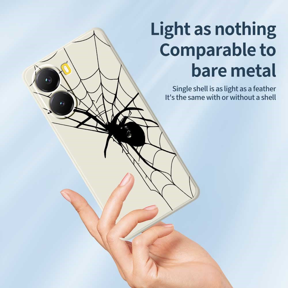 For Xiaomi Redmi Turbo 4 5G  /  Poco X7 Pro 5G Case Spider Pattern Printing Straight Edge TPU Phone Back Cover