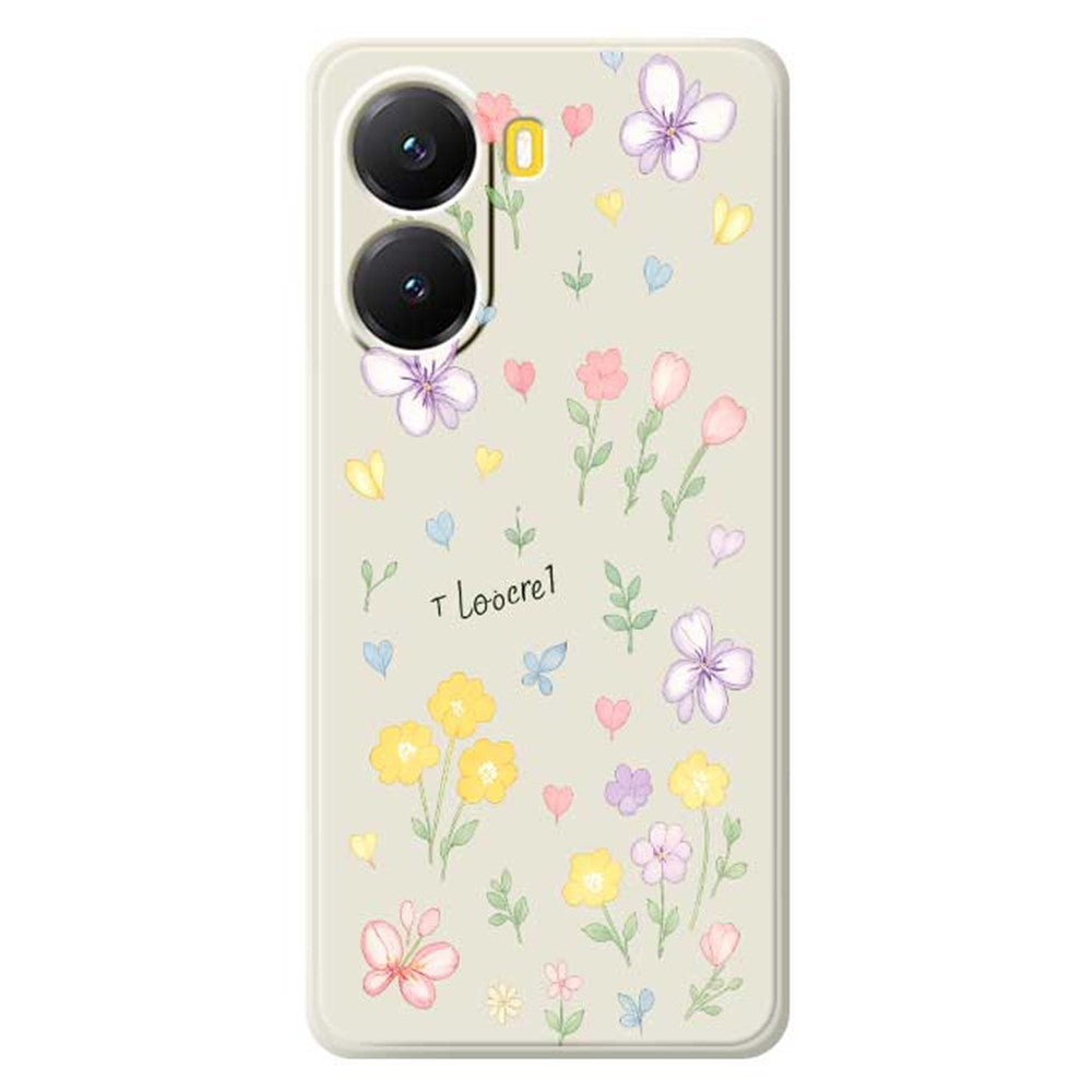 For Xiaomi Redmi Turbo 4 5G  /  Poco X7 Pro 5G Case Small Flowers Pattern Printing Straight Edge TPU Phone Back Cover