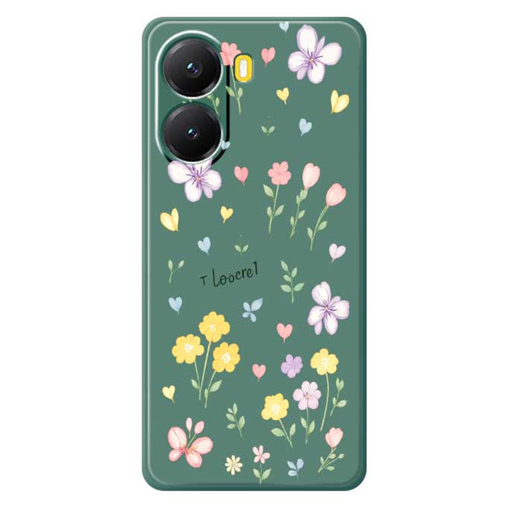 For Xiaomi Redmi Turbo 4 5G  /  Poco X7 Pro 5G Case Small Flowers Pattern Printing Straight Edge TPU Phone Back Cover