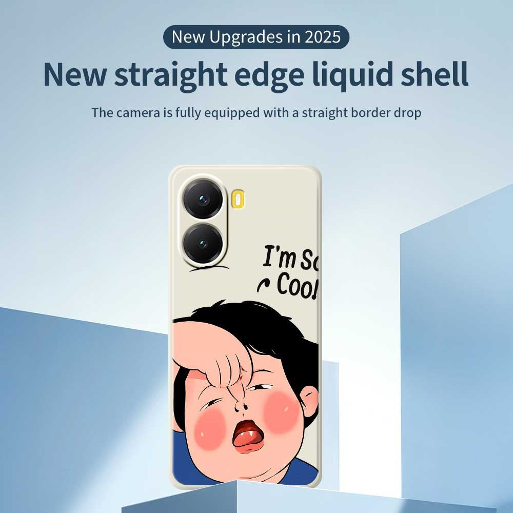 For Xiaomi Redmi Turbo 4 5G  /  Poco X7 Pro 5G Case Make Faces Kid Pattern Printing Straight Edge TPU Phone Back Cover