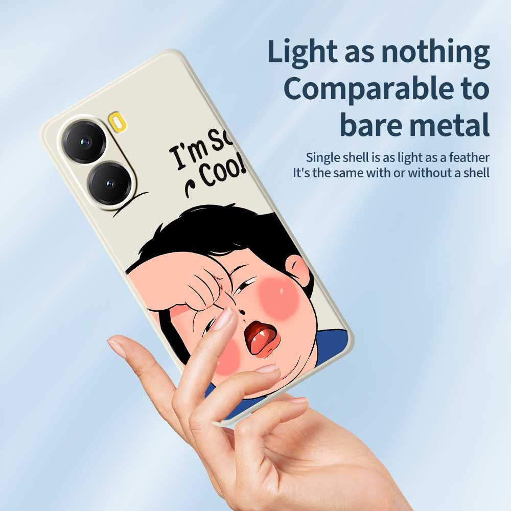 For Xiaomi Redmi Turbo 4 5G  /  Poco X7 Pro 5G Case Make Faces Kid Pattern Printing Straight Edge TPU Phone Back Cover