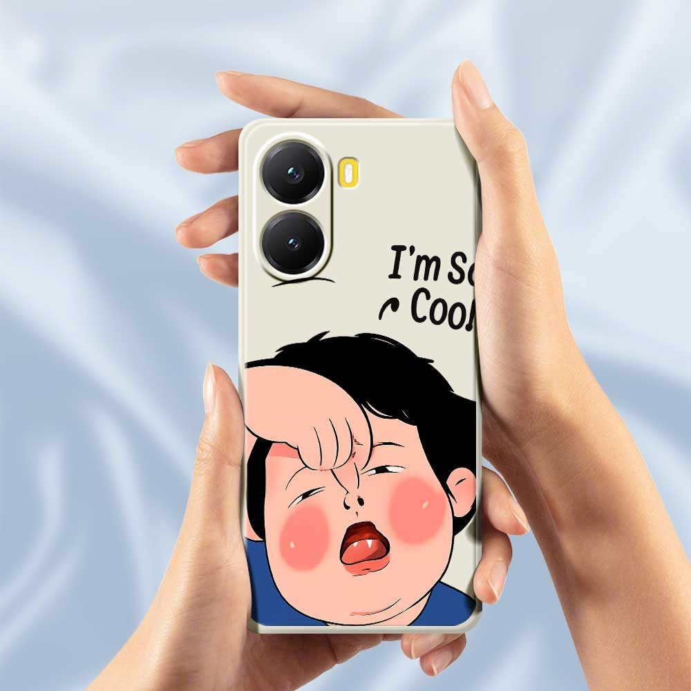 For Xiaomi Redmi Turbo 4 5G  /  Poco X7 Pro 5G Case Make Faces Kid Pattern Printing Straight Edge TPU Phone Back Cover