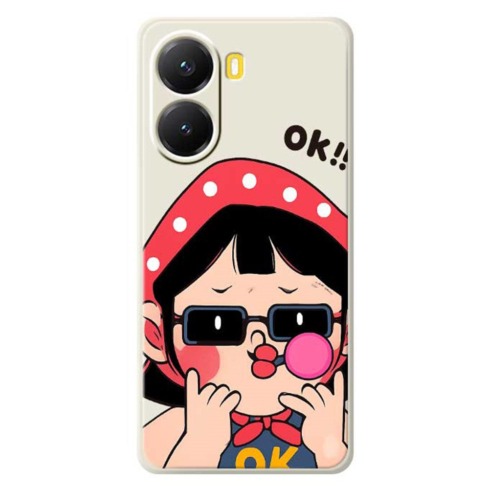 For Xiaomi Redmi Turbo 4 5G  /  Poco X7 Pro 5G Case Cute Kid Pattern Printing Straight Edge TPU Phone Back Cover