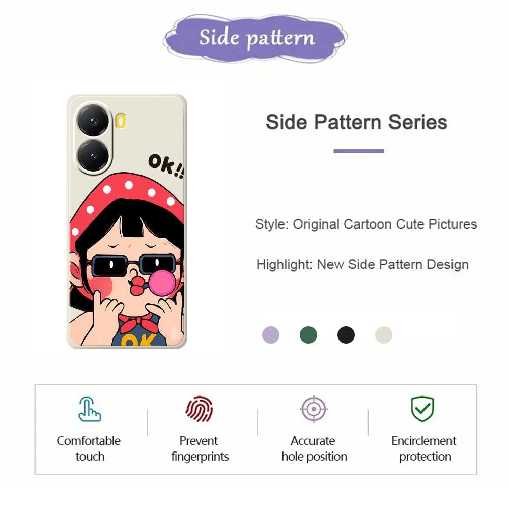 For Xiaomi Redmi Turbo 4 5G  /  Poco X7 Pro 5G Case Cute Kid Pattern Printing Straight Edge TPU Phone Back Cover