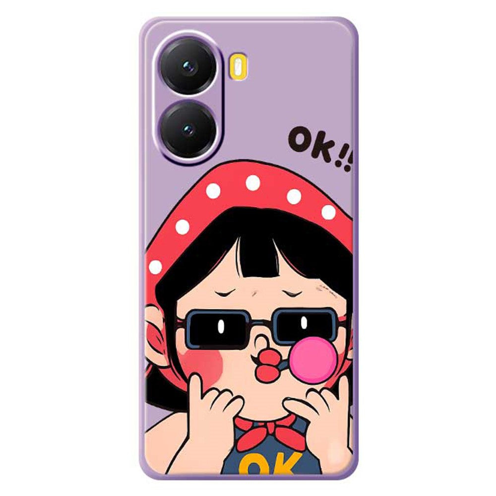 For Xiaomi Redmi Turbo 4 5G  /  Poco X7 Pro 5G Case Cute Kid Pattern Printing Straight Edge TPU Phone Back Cover