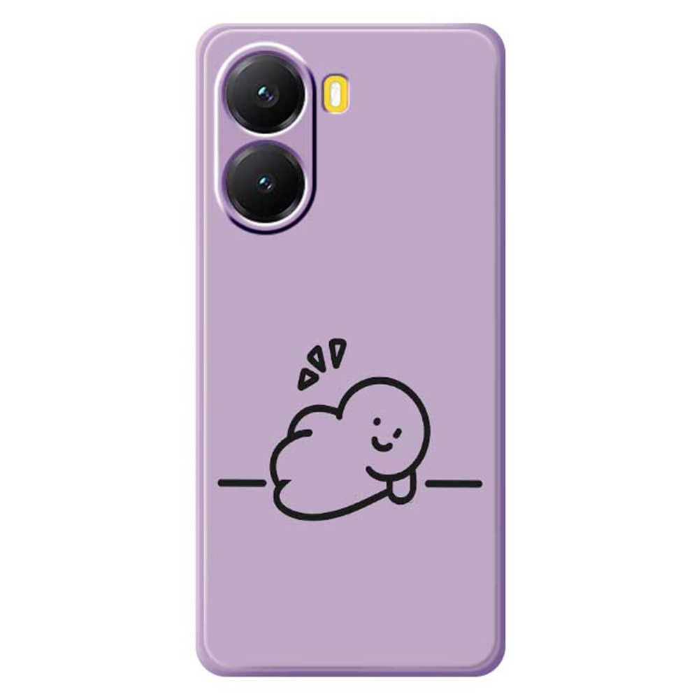 For Xiaomi Redmi Turbo 4 5G  /  Poco X7 Pro 5G Case Stick Figure Pattern Printing Straight Edge TPU Phone Back Cover