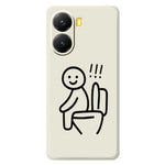 For Xiaomi Redmi Turbo 4 5G  /  Poco X7 Pro 5G Case Stickman Toilet Pattern Printing Straight Edge TPU Phone Back Cover